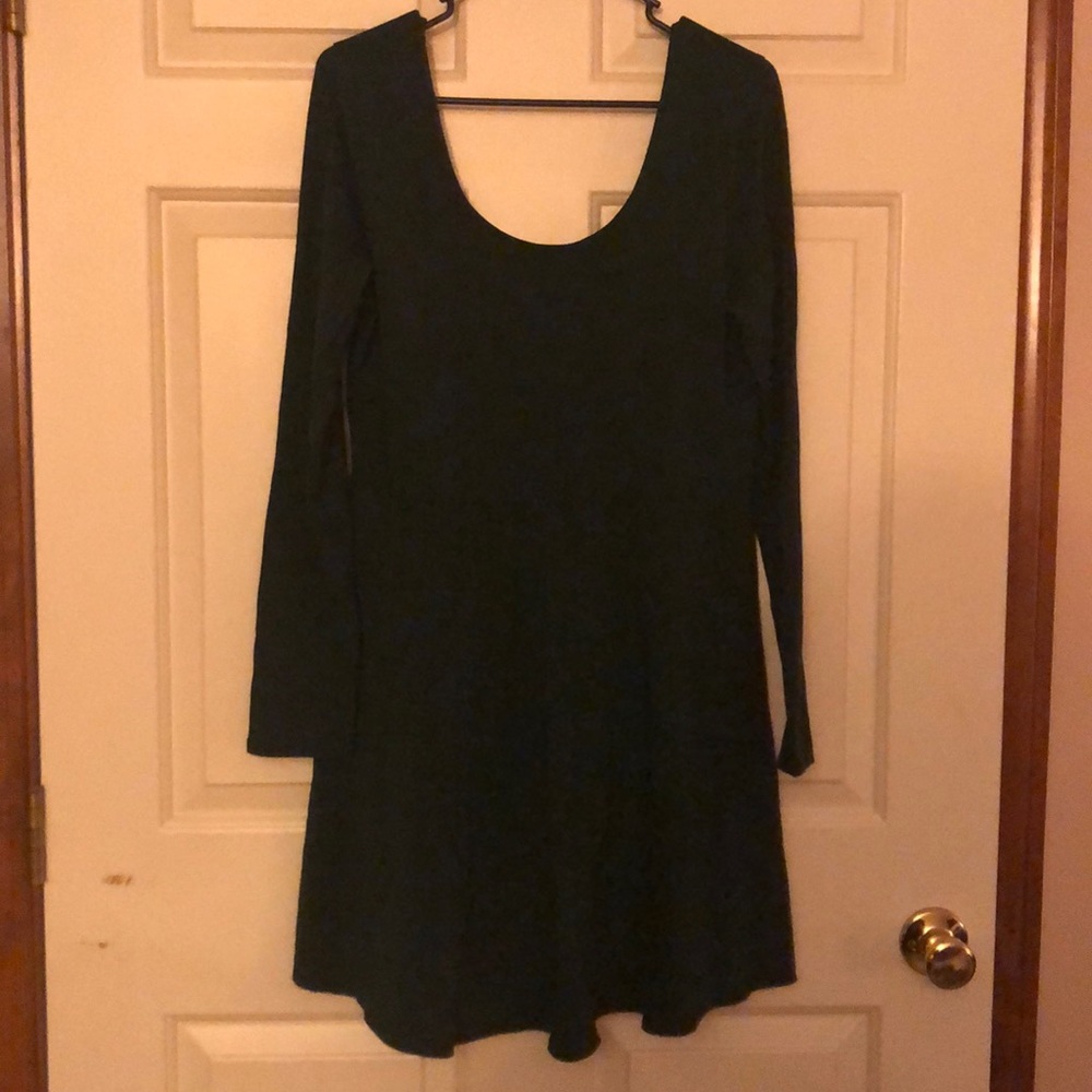 Forever 21 Scoop Neck Emerald Green Dress